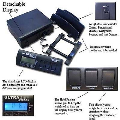 Ultraship 75 lb Electronic Digital Shipping Postal Kitchen Scale