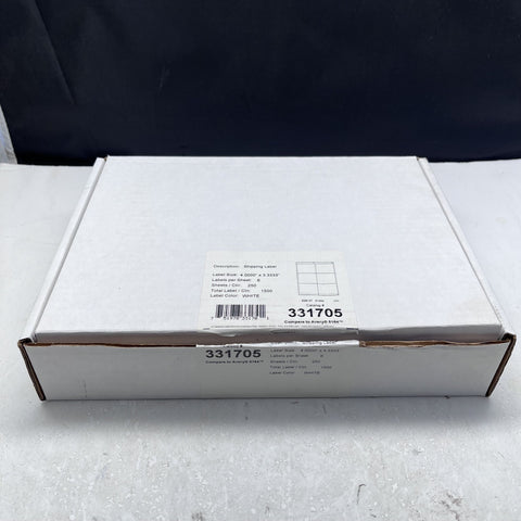 Compulabel 4x3.333 331705 White Shipping Label 1500 Labels