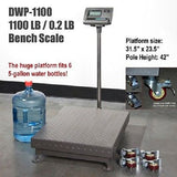 DWP-1100 1,100 Lb Stainless Steel Heavy Duty Industrial Bench Scale - Solutionsgem