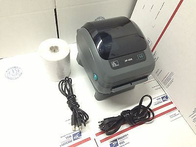 Refurbished Zebra ZP450 Thermal Printer With 1 Roll 2.50" X 1" Labels For Amazon Fulfillment Barcodes