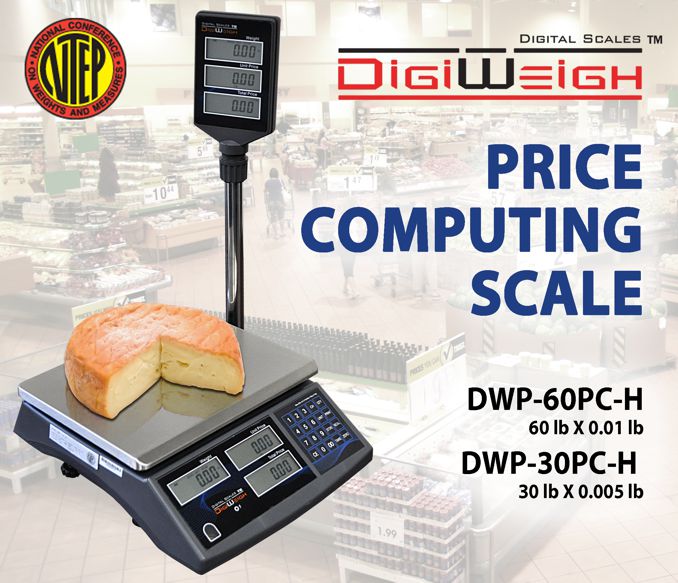 DWP-30PC-H 30 Lb NTEP Legal For Trade Price Computing Scale With Pole