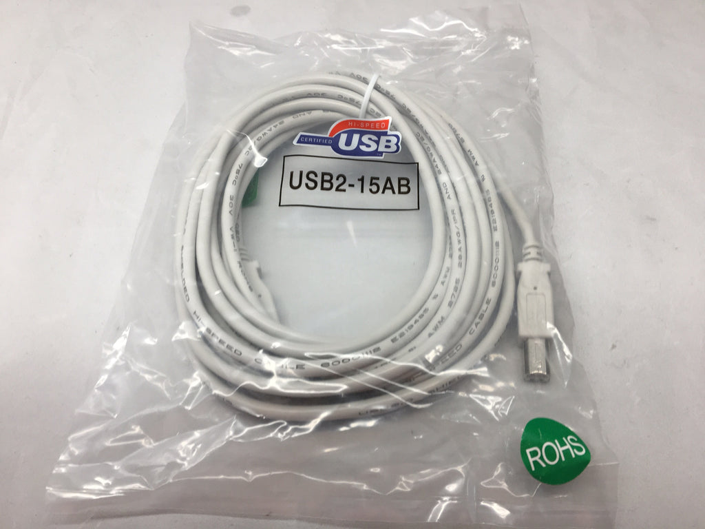 1 Count 14' White Universal 2.0 USB Cable