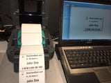 Refurbished Zebra ZP450 Thermal Printer With 1 Roll 3" X 2" Labels For Church Name Tags & Fellowship One