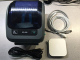 Refurbished Zebra ZP450 Thermal Label Printer With Adjustable Arms & Wireless WiFi Printer Server Apple Airport Express