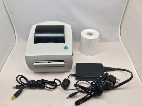 Refurbished Zebra LP2844 Thermal Label Barcode Printer With 250 4" x 6" Labels - Solutionsgem