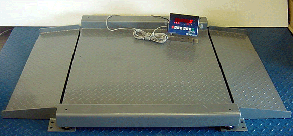 SWS Ultra-Low Profile 5,000 Lb NTEP Legal For Trade LED Digital Floor Scale With Ramps