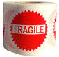 1.5" Diameter Glossy Adhesive Fragile Stickers Various Quantities Available